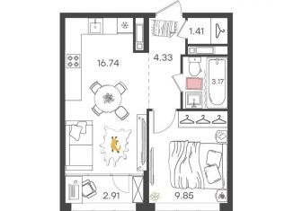 Продажа 1-комнатной квартиры, 38.4 м2, Нижегородская область