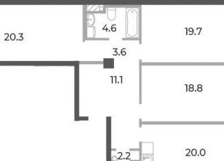 Продается четырехкомнатная квартира, 101.1 м2, Санкт-Петербург, Петровский проспект, 9к2, ЖК Нева Хаус