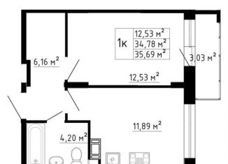 Продаю 1-ком. квартиру, 35 м2, Ленинградская область, Рождественская улица, 2