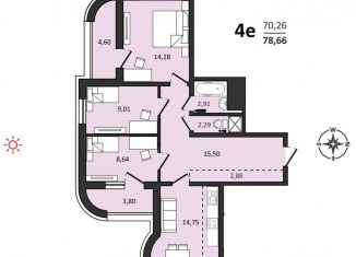 Продаю 4-комнатную квартиру, 78.7 м2, Хабаровск