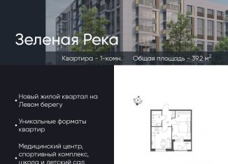 Продажа 1-ком. квартиры, 39.2 м2, Омская область, микрорайон Зелёная Река, 14