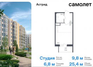 Продается квартира студия, 25.3 м2, Колпино, жилой комплекс Астрид, 10