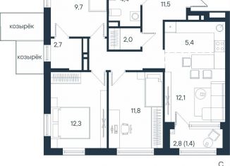 Продажа 4-комнатной квартиры, 73.3 м2, Пермь, Индустриальный район