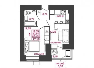 Продажа 1-комнатной квартиры, 39.4 м2, Пензенская область