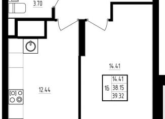 Продается однокомнатная квартира, 39.3 м2, Казань, жилой комплекс Мечта, 5, ЖК Мечта