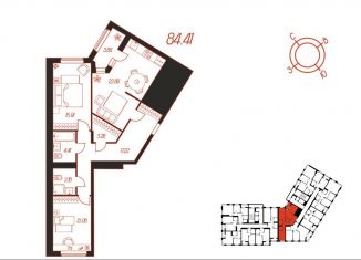 Продажа 2-комнатной квартиры, 84.4 м2, Тула, Пролетарский территориальный округ