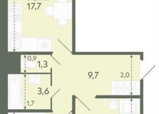 Продажа 2-комнатной квартиры, 62.1 м2, Новосибирск, Ленинский район, Спортивная улица, 37