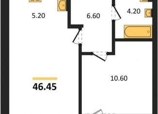 Продажа однокомнатной квартиры, 46.4 м2, Новосибирская область, Прибрежная улица, 4/2