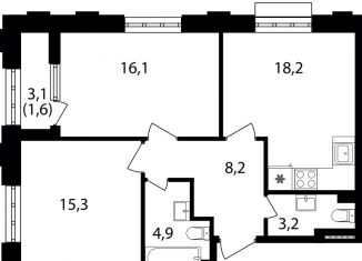 Продается 2-ком. квартира, 67.6 м2, Москва, САО, Михалковская улица, 48к1