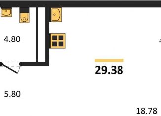 Продажа квартиры студии, 29.4 м2, Воронеж, Железнодорожный район, набережная Чуева, 7