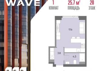 Продам квартиру студию, 25.7 м2, Москва, метро Борисово