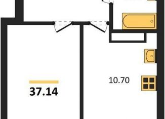 1-комнатная квартира на продажу, 37.1 м2, Новосибирская область