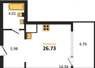 Продается квартира студия, 26.7 м2, Воронеж, Железнодорожный район, набережная Чуева, 7