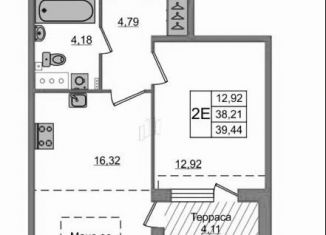 Сдается в аренду 1-ком. квартира, 39 м2, Санкт-Петербург, улица Струве, 4, Московский район