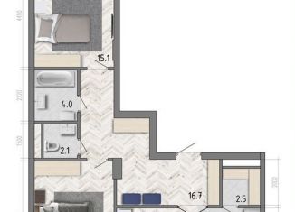 Продается 3-ком. квартира, 90.2 м2, Воронеж, улица Фёдора Тютчева, 93/4, ЖК Микрорайон Боровое