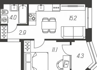 Продаю 1-ком. квартиру, 37.5 м2, Тула, улица Михеева, 9