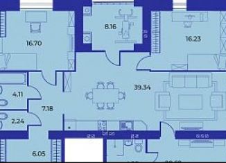 Продается 3-комнатная квартира, 124.9 м2, Брянск, Советский район, улица имени О.С. Визнюка, 20