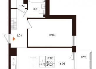 Продаю однокомнатную квартиру, 40.7 м2, Сестрорецк