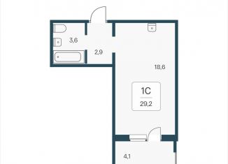 Продаю квартиру студию, 29.2 м2, посёлок Озёрный, Кедровая улица, 80/3