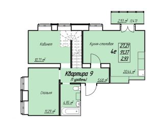 4-комнатная квартира на продажу, 91.4 м2, Вологодская область, улица Бурмагиных, 43