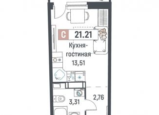 Продам квартиру студию, 21.2 м2, Мурино