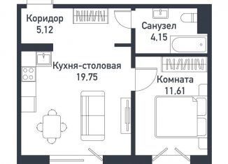 Продается 1-ком. квартира, 40.7 м2, Челябинская область, Ласковая улица, 19