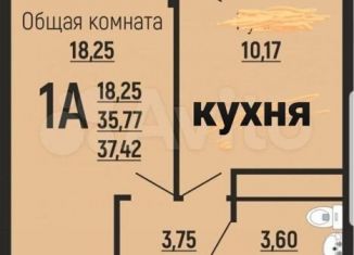 Продажа 1-ком. квартиры, 37 м2, Краснодар, Заполярная улица, 39к7, Заполярная улица