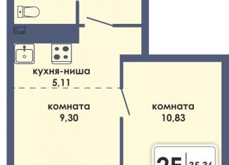 2-комнатная квартира на продажу, 35.4 м2, Пермь, Ленинский район