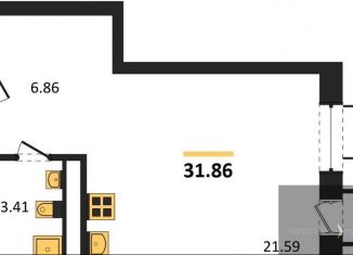 Квартира на продажу студия, 31.9 м2, Воронеж, Железнодорожный район, набережная Чуева, 7