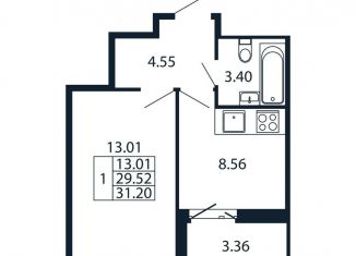 Продаю 1-комнатную квартиру, 32.9 м2, Ленинградская область