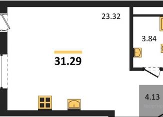 Квартира на продажу студия, 31.3 м2, Воронеж, Железнодорожный район, набережная Чуева, 7