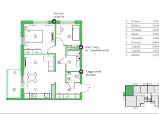 Продам трехкомнатную квартиру, 60 м2, Карелия