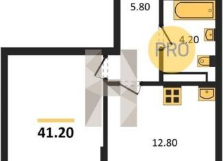 Продажа 1-ком. квартиры, 41.2 м2, Ульяновская область, улица Александра Невского, 2