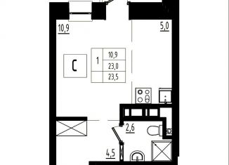 Продается квартира студия, 23.5 м2, Ярославль, Фрунзенский район