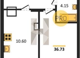 Продажа однокомнатной квартиры, 36.7 м2, Ростовская область, улица Ушинского, 29к3