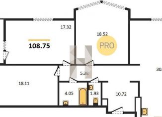 Продается 3-комнатная квартира, 108.8 м2, Ростов-на-Дону, бульвар Комарова, 28