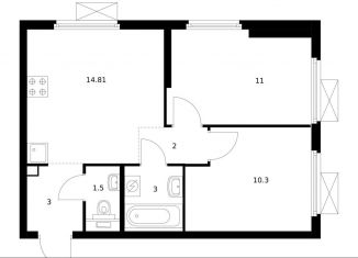 Продам 2-ком. квартиру, 45.6 м2, Москва, ЮВАО