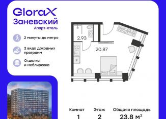 Продаю квартиру студию, 24.4 м2, Санкт-Петербург, Красногвардейский район, проспект Энергетиков, 2к1