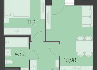 Продается 1-комнатная квартира, 38.7 м2, Екатеринбург, улица Академика Парина, 27