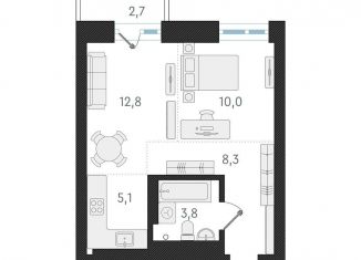 Продаю квартиру студию, 40 м2, Новосибирск, Плановая улица, 60А