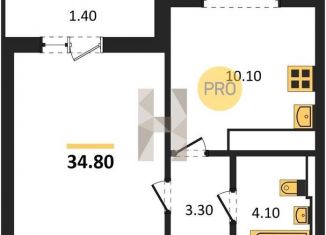 Продам однокомнатную квартиру, 34.8 м2, Воронеж, Центральный район, улица Загоровского, 13к2