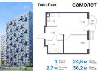 Однокомнатная квартира на продажу, 36.2 м2, Ленинский городской округ, улица Авиаторов, 5