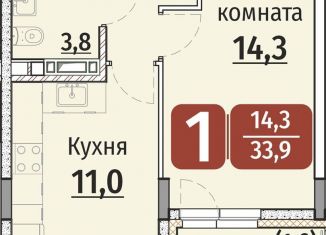 Продажа однокомнатной квартиры, 35.5 м2, Чебоксары, Калининский район