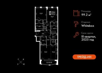 Продается 3-ком. квартира, 99.2 м2, Москва, СЗАО, жилой комплекс Сидней Сити, к5/1