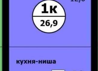 Продам квартиру студию, 27 м2, Красноярск, Вишнёвая улица