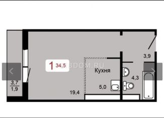 Продам однокомнатную квартиру, 34.5 м2, Красноярский край