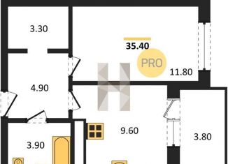 Продажа 1-комнатной квартиры, 35.4 м2, Новосибирская область, автодорога № 11