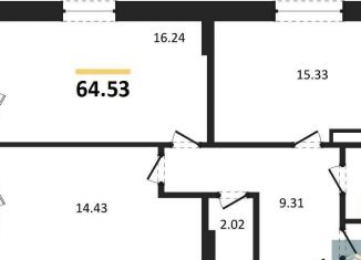 Продается 2-комнатная квартира, 64.5 м2, Воронеж, улица 9 Января, 68Л