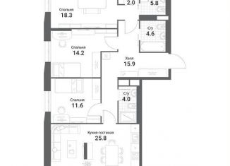 Продажа трехкомнатной квартиры, 102.8 м2, Москва, проспект Лихачёва, 22