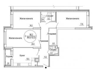 Продается трехкомнатная квартира, 102.3 м2, Тверская область, улица Спартака, 2